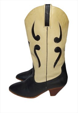 Westies 1980's vintage leather cowboy boots 
