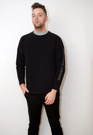 NAUTICA FLEECE SWEATER (M) VINTAGE 90S JUMPER SWEATSHIRT TOP