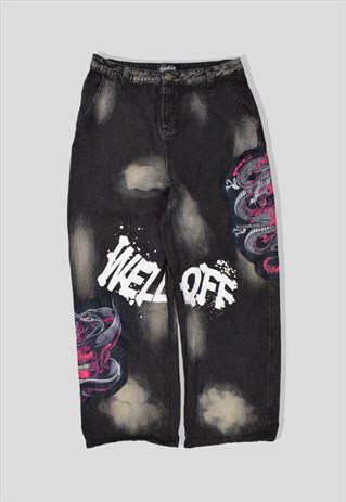 Vintage 90s Hip-Hop Skate Baggy Jeans in Black