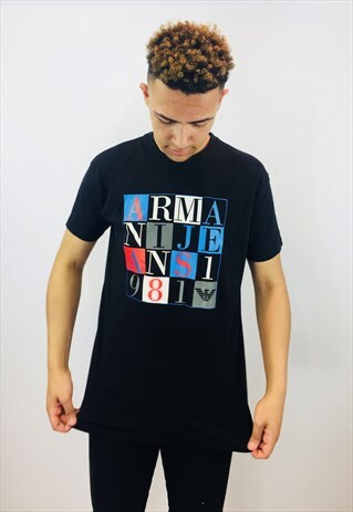 VINTAGE ARMANI BLACK T SHIRT