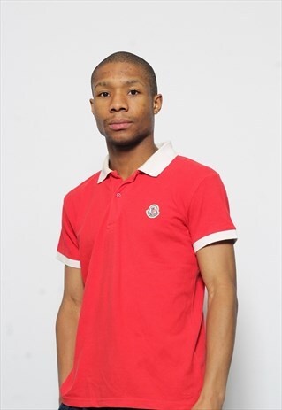 VINTAGE MONCLER SHORT SLEEVE LOGO POLO SHIRT