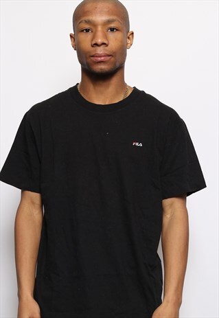 VINTAGE FILA LOGO T-SHIRT BLACK