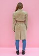 CARAMEL SUEDE COAT TRENCH STYLE