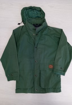 90s Vintage Burberry Hooded Parka Jacket Green