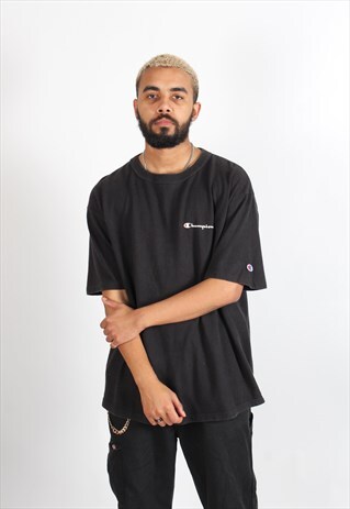 VINTAGE CHAMPION T-SHIRT BLACK
