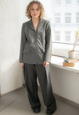 Vintage 80's Grey Minimalist Jacket