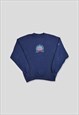 Vintage 90s Adidas Embroidered Logo Sweatshirt in Navy
