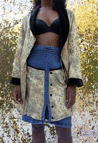 VINTAGE 1990'S RE-DESIGNED ROBE AND SKIRT SET