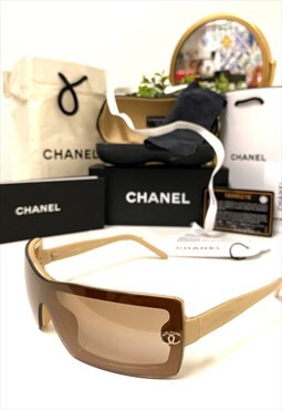 Chanel 5067 CC Wrap Around Visor Caramel Gradient Sunglasses