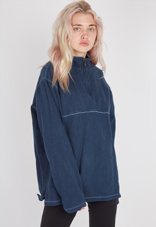 VINTAGE WRANGLER NAVY 1/4 ZIP SWEATSHIRT