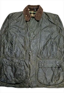 90's Barbour A200 Border Wax Jacket In Green Size C46/XL