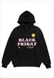 BLACK FRIDAY HOODIE EMOJI PULLOVER FUNNY SLOGAN TOP IN BROWN