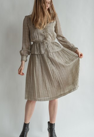 VINTAGE 80S MIDI SECRETARY DRESS