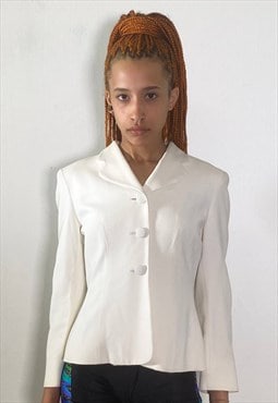 Vintage 90s white blazer jacket 