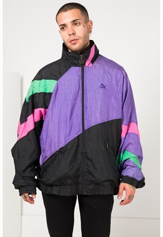 VINTAGE 80S PUMA SHELL SPORT JACKET / S1002