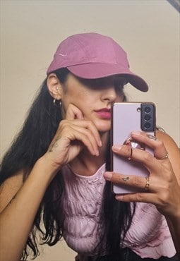 Vintage Nike Cap with Logo in Dusky Pink