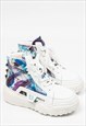 CHUNKY SOLE HIGH TOPS ABSTRACT SNEAKERS GRUNGE SKATER SHOES