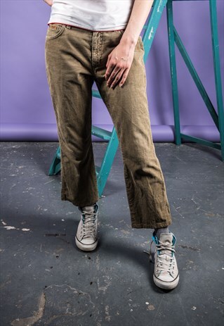 VINTAGE 1990S BEIGE WRANGLER CORD JEANS