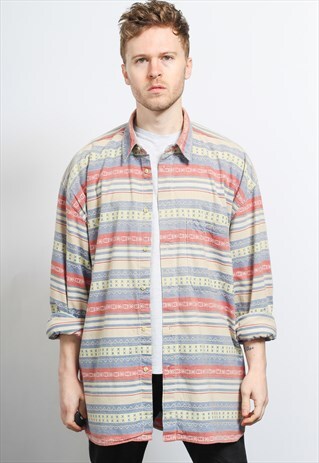 VINTAGE AZTEC PATTERNED SHIRT
