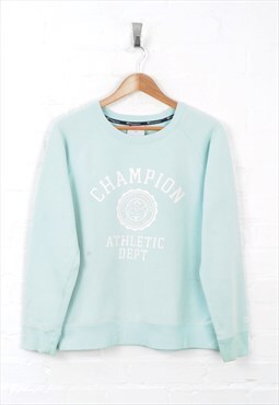 Vintage Champion Sweater Blue Ladies Large CV2391