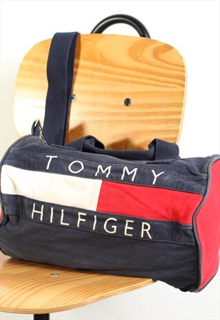 VINTAGE TOMMY HILFIGER SKRIPT SHOULDER AND HAND BAG 