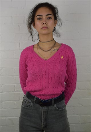 VINTAGE 90'S RALPH LAUREN CABLE-KNIT JUMPER