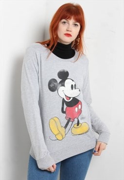 Vintage Disney Mickey Mouse Sweatshirt Grey