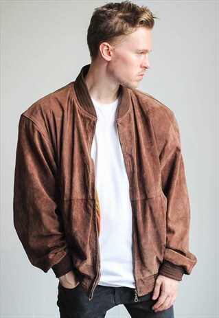 VINTAGE SUEDE BOMBER JACKET