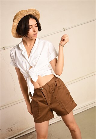 80'S RETRO HIGH WAIST PARIS CHIC SHORTS