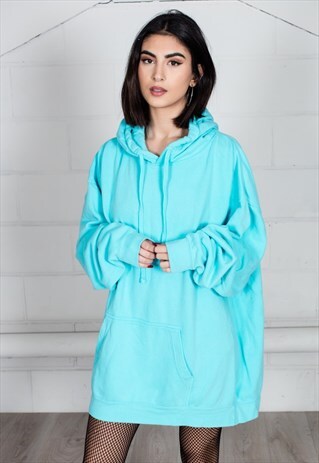 COSMIC SAINT LAGOON BLUE WASHED OVERSIZED HOODIE