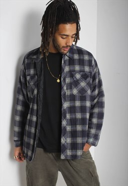Vintage 90's Quilted Padded Check Flannel Shirt Multi