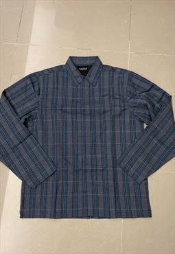 Blue Retro Striped Premium Wool Fabric shirt jacket