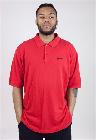 VINTAGE NIKE RED POLO SHIRT