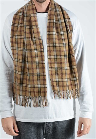 VINTAGE UNITED COLOURS OF BENETTON CHECKED SCARF
