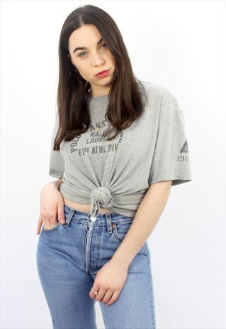 90'S RETRO GREY OVERSIZED T-SHIRT