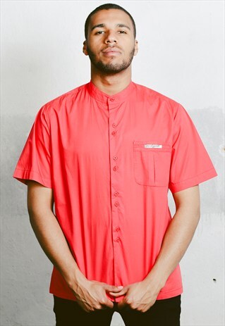 VINTAGE BAND COLLAR SHIRT