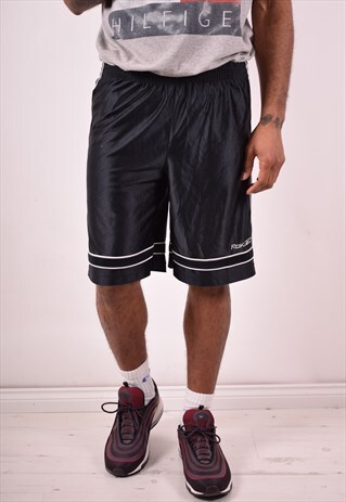 REEBOK MENS VINTAGE SHORTS MEDIUM BLACK 90S