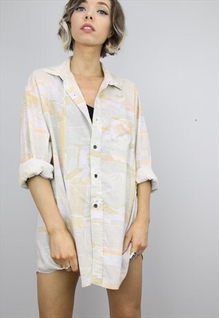 VINTAGE 80S/90S OVERSIZED PATTERNED SHIRT