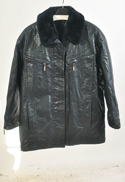 Vintage 90s faux leather coat