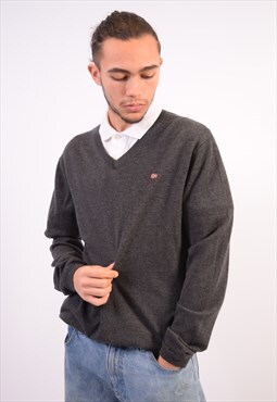 Vintage Napapijri Jumper Sweater Grey