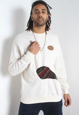 Vintage Coogi Style Detail Reworked Sweatshirt White
