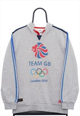 Retro Adidas Team GB Olympics Graphic Grey Hoodie Womens