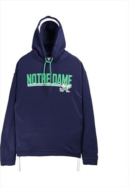 Vintage 90's Champion Hoodie Notre Dame College Navy Blue