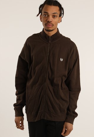 VINTAGE CHAPS EMBROIDERED LOGO ZIPPED SWEATSHIRT