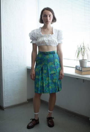 VINTAGE 80'S FLORAL MIDI SKIRT