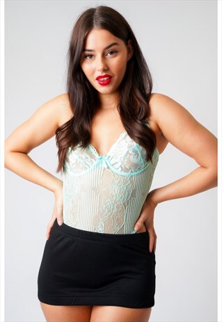 BLACK CASUAL BANDAGE HIGH WAIST MINI STRETCHY SHORT SKIRT