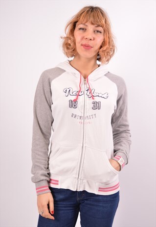 VINTAGE CHAMPION HOODIE SWEATER WHITE