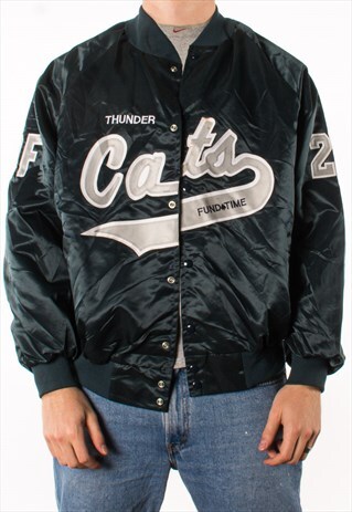 VINTAGE GREEN THUNDER CATS NYLON JACKET