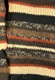 ZARA KNITTED JUMPER ABSTRACT PATTERNED CHUNKY SWEATER