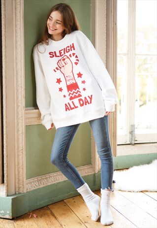 SLEIGH ALL DAY WOMEN'S CHRISTMAS JUMPER